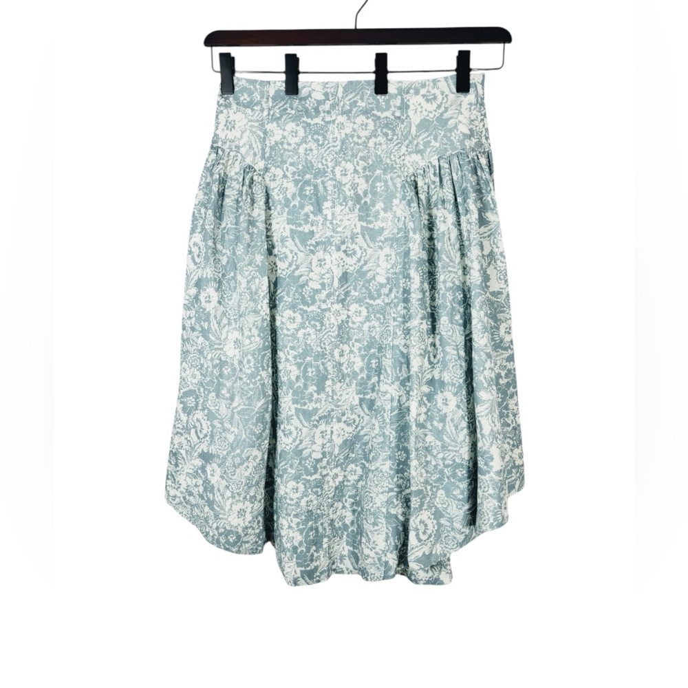 Anthropologie Blue Floral Linen Midi Skirt 14
NWT - Picture 5 of 13